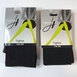 Women’s Hanes Animal Print Tights Black